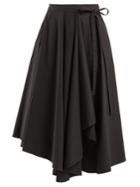Lemaire Draped Cotton Midi Skirt