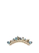 Matchesfashion.com Erdem - Crystal And Faux Pearl Embellished Hair Clip - Womens - Blue