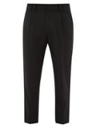 Matchesfashion.com Wooyoungmi - Wool Twill Tapered Leg Trousers - Mens - Black