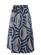 Charles Jeffrey Loverboy - Hak Geometric-jacquard Kilt Skirt - Womens - Blue Multi