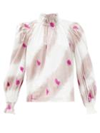 Matchesfashion.com Sea - Tamara Tie-dye Cotton-poplin Top - Womens - Pink Multi