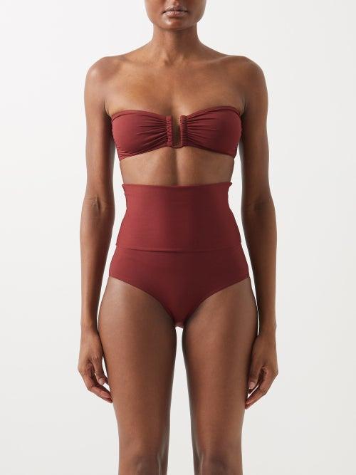Eres - Show Bandeau Bikini Top - Womens - Dark Red