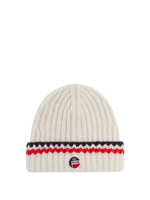 Matchesfashion.com Fusalp - Graiz Striped Beanie Hat - Womens - White