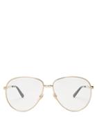 Matchesfashion.com Gucci - Aviator-frame Glasses - Mens - Gold