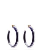 Matchesfashion.com Alison Lou - Jelly Medium 14kt Gold-plated Hoop Earrings - Womens - Blue