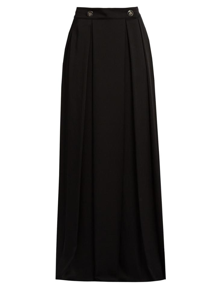 Lanvin High-waisted Wide-leg Satin-crepe Trousers
