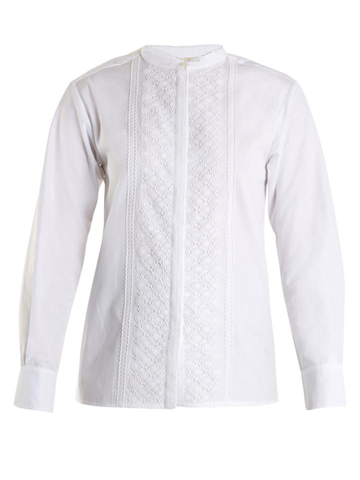 Vanessa Bruno Hevin Lace-trimmed Cotton Top