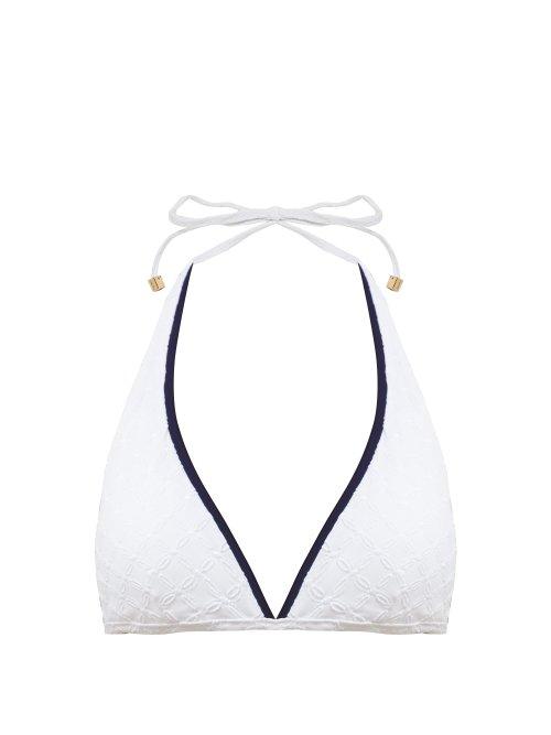 Matchesfashion.com Heidi Klein - Halterneck Padded Bikini Top - Womens - White