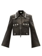 Khaite - Lyle Studded Leather Jacket - Womens - Black