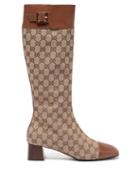 Gucci - Ellis Gg-monogram Canvas Knee-high Boots - Womens - Beige