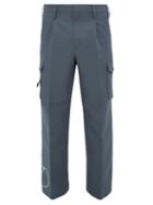 Matchesfashion.com Valentino - Logo Print Technical Twill Cargo Trousers - Mens - Grey