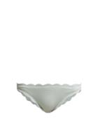 Matchesfashion.com Marysia - Antibes Scalloped Edge Bikini Briefs - Womens - Light Blue