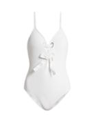 On The Island V-neck Cut-out Swimsuit
