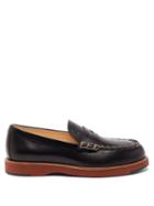 Matchesfashion.com Tod's - Topstitched Leather Loafers - Womens - Black