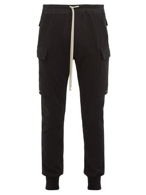 Matchesfashion.com Rick Owens - Babel Drawstring Cotton Cargo Track Pants - Mens - Black
