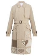 Matchesfashion.com Jw Anderson - Patchwork Double Breasted Linen Trench Coat - Mens - Beige