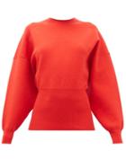 Matchesfashion.com Acne Studios - Kaphne Blouson Sleeve Slim Fit Sweater - Womens - Red