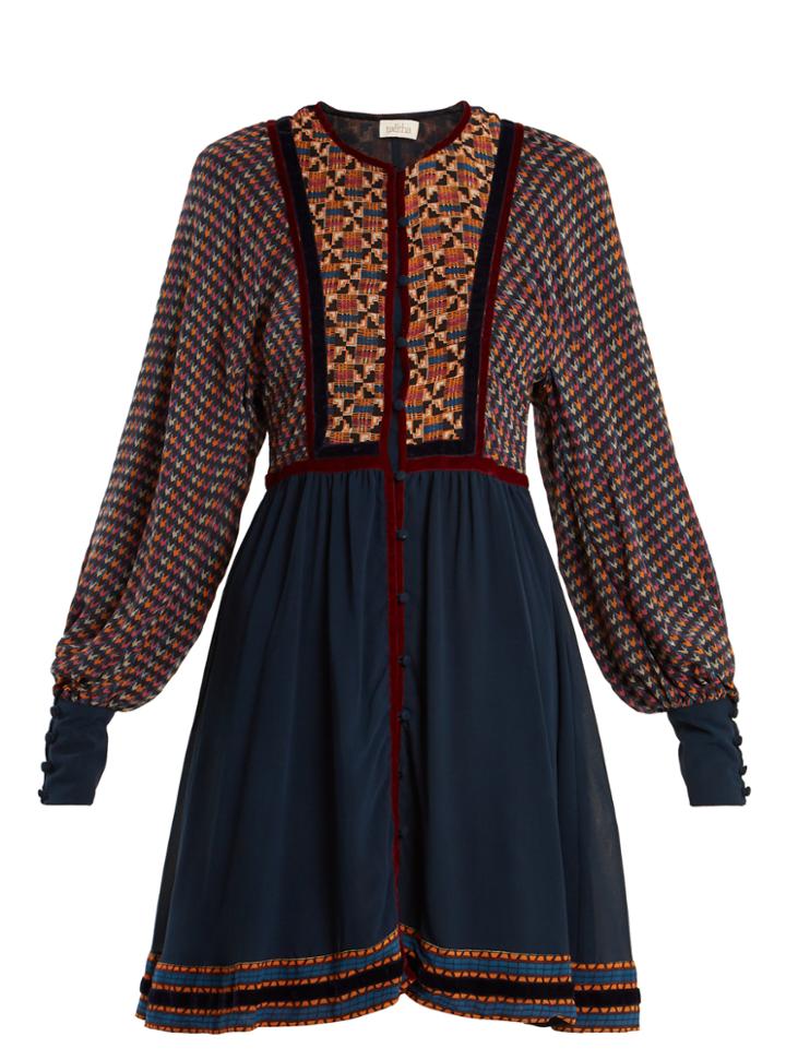 Talitha Athena Ashanti-print Silk Dress
