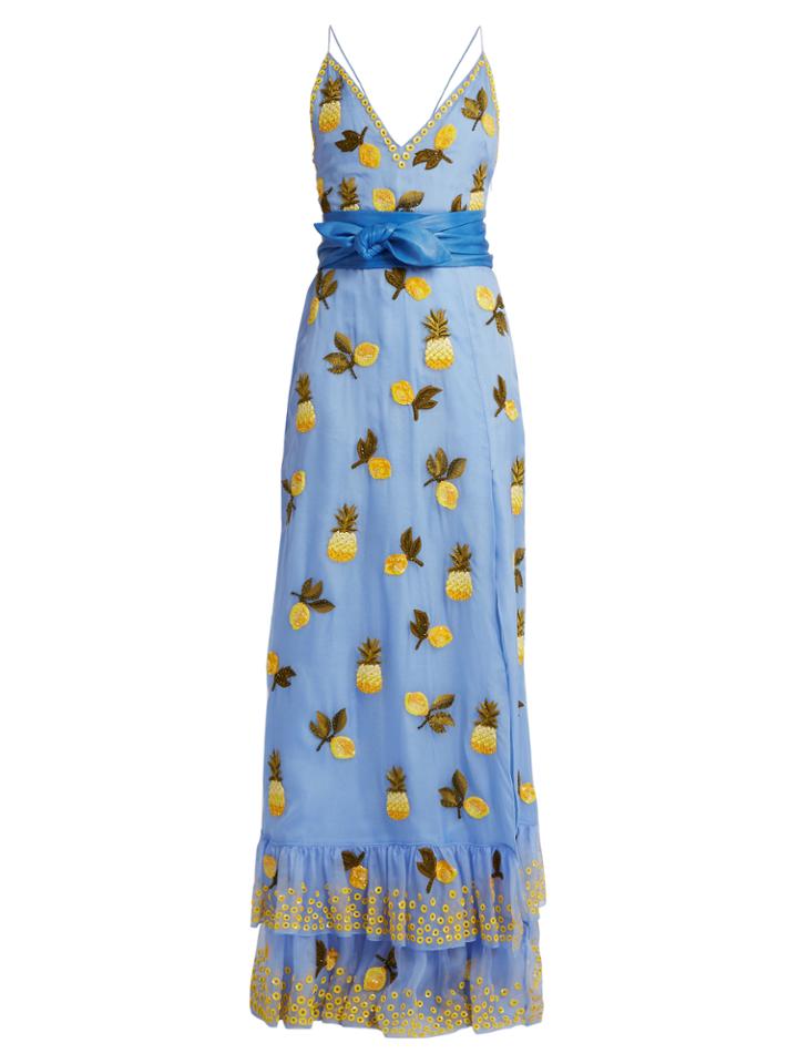 Altuzarra Artesia Pineapple-print Silk Gown