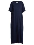 Matchesfashion.com Raey - Denim Jersey T Shirt Dress - Womens - Indigo