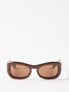 Port Tanger Eyewear - Temo D-frame Acetate Sunglasses - Mens - Brown