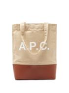 Matchesfashion.com A.p.c. - Axella Logo-print Canvas And Leather Tote Bag - Mens - Beige