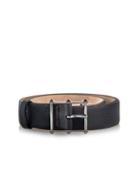 Valentino Studded Grained-leather Belt