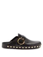 Matchesfashion.com Isabel Marant - Mirvin Backless Leather Clogs - Womens - Black
