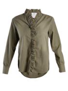 Isabel Marant Étoile Lawendy Ruffle-trimmed Stretch-cotton Shirt