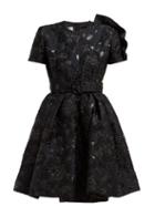 Matchesfashion.com Prada - Bouquet Brocade Flared Mini Dress - Womens - Black