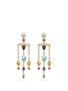 Matchesfashion.com Dubini - Theodora Diamond & 18kt Gold Chandelier Earrings - Womens - Multi