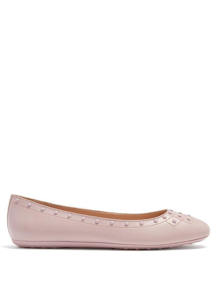 Tod's Ballet Studded Leather Flats