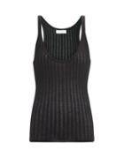 Matchesfashion.com Gabriela Hearst - Nevin Pointelle-stitched Cashmere-blend Tank Top - Womens - Black