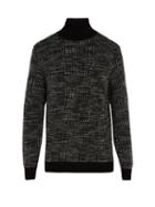 Matchesfashion.com Ermenegildo Zegna - Roll Neck Cashmere Blend Sweater - Mens - Black Multi
