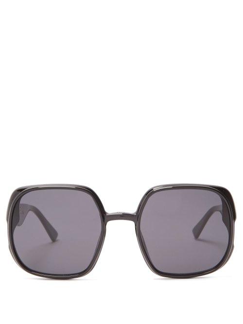 Matchesfashion.com Dior Eyewear - Diornuance Square Frame Sunglasses - Womens - Black
