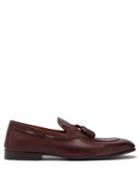 Matchesfashion.com Brunello Cucinelli - Tasselled Leather Loafers - Mens - Burgundy