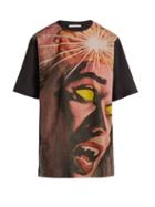 Matchesfashion.com Christopher Kane - Horror Printed Cotton T Shirt - Womens - Black