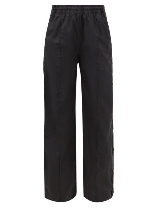 Reebok X Victoria Beckham - Button-side Recycled-nylon Wide-leg Track Pants - Womens - Black