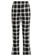 Christopher Kane Checked Wool-blend Cropped Trousers