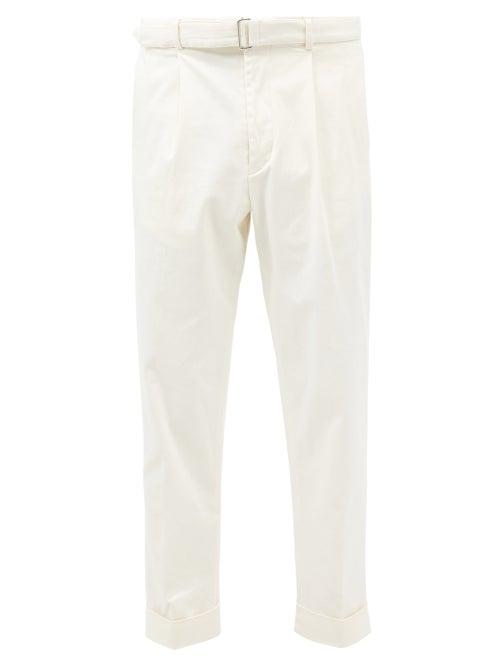 Officine Gnrale - Hugo Belted Cotton-blend Trousers - Mens - Cream