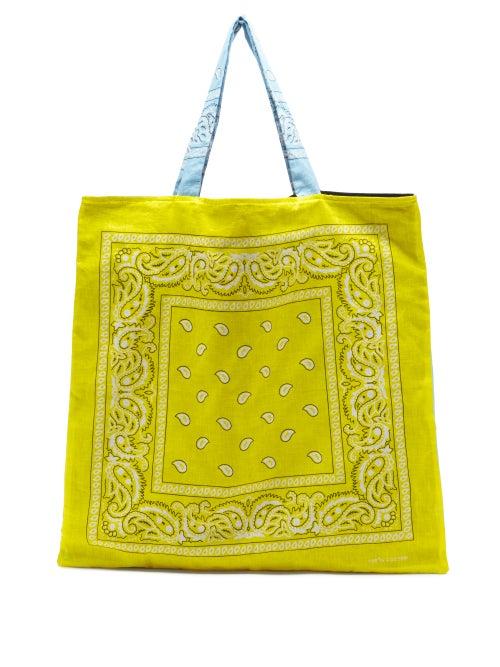 Matchesfashion.com Arizona Love - Bandana Cotton Tote Bag - Womens - Yellow Multi
