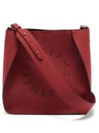 Matchesfashion.com Stella Mccartney - Mini Perforated Logo Faux-leather Cross-body Bag - Womens - Burgundy