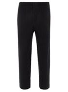 Homme Pliss Issey Miyake - Technical-pleated Relaxed-leg Trousers - Mens - Black