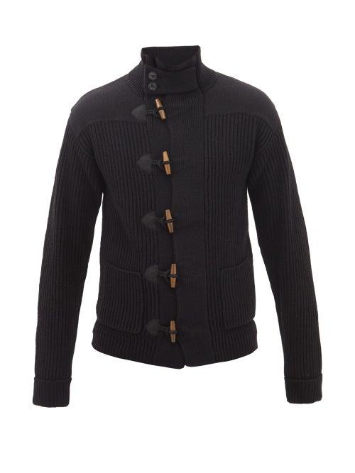 Rrl - Toggle-button Merino-wool Cardigan - Mens - Black