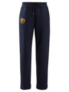 Matchesfashion.com Burberry - Unisex Logo Embroidered Track Pants - Womens - Blue