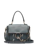 Matchesfashion.com Chlo - Faye Day Little Horses Leather Shoulder Bag - Womens - Blue Multi