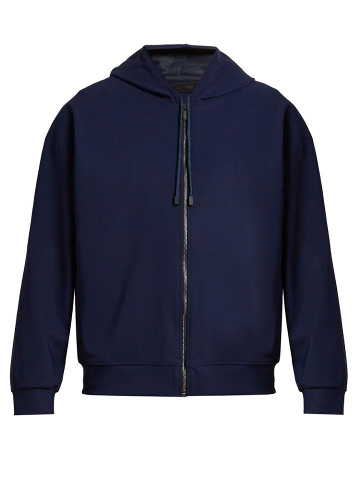 Calvin Klein Collection Pelser Mesh-panelled Zip-through Sweatshirt