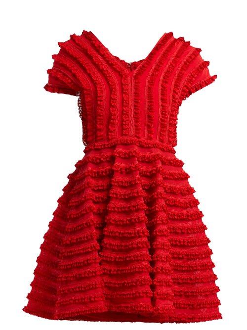 Matchesfashion.com Emilio De La Morena - Zelda Ruffled Cocktail Dress - Womens - Red