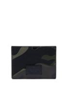 Matchesfashion.com Valentino - Camouflage Print Canvas Cardholder - Mens - Khaki