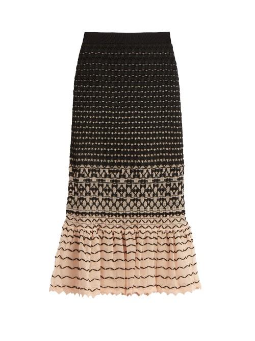 Alexander Mcqueen Dgrad Knit Skirt